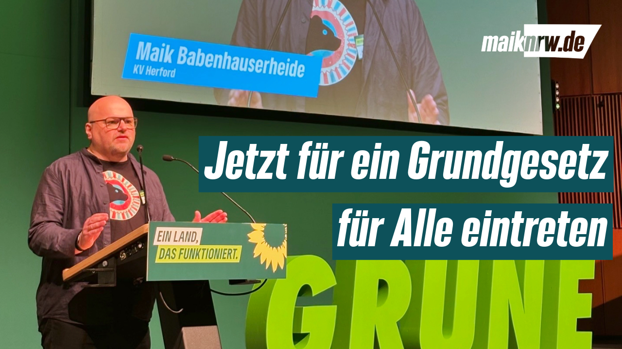 Maik Babenhauserheide auf der LDK NRW zum Grundgesetz für Alle